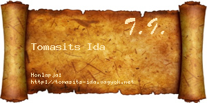 Tomasits Ida névjegykártya
