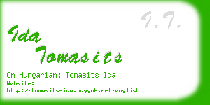 ida tomasits business card